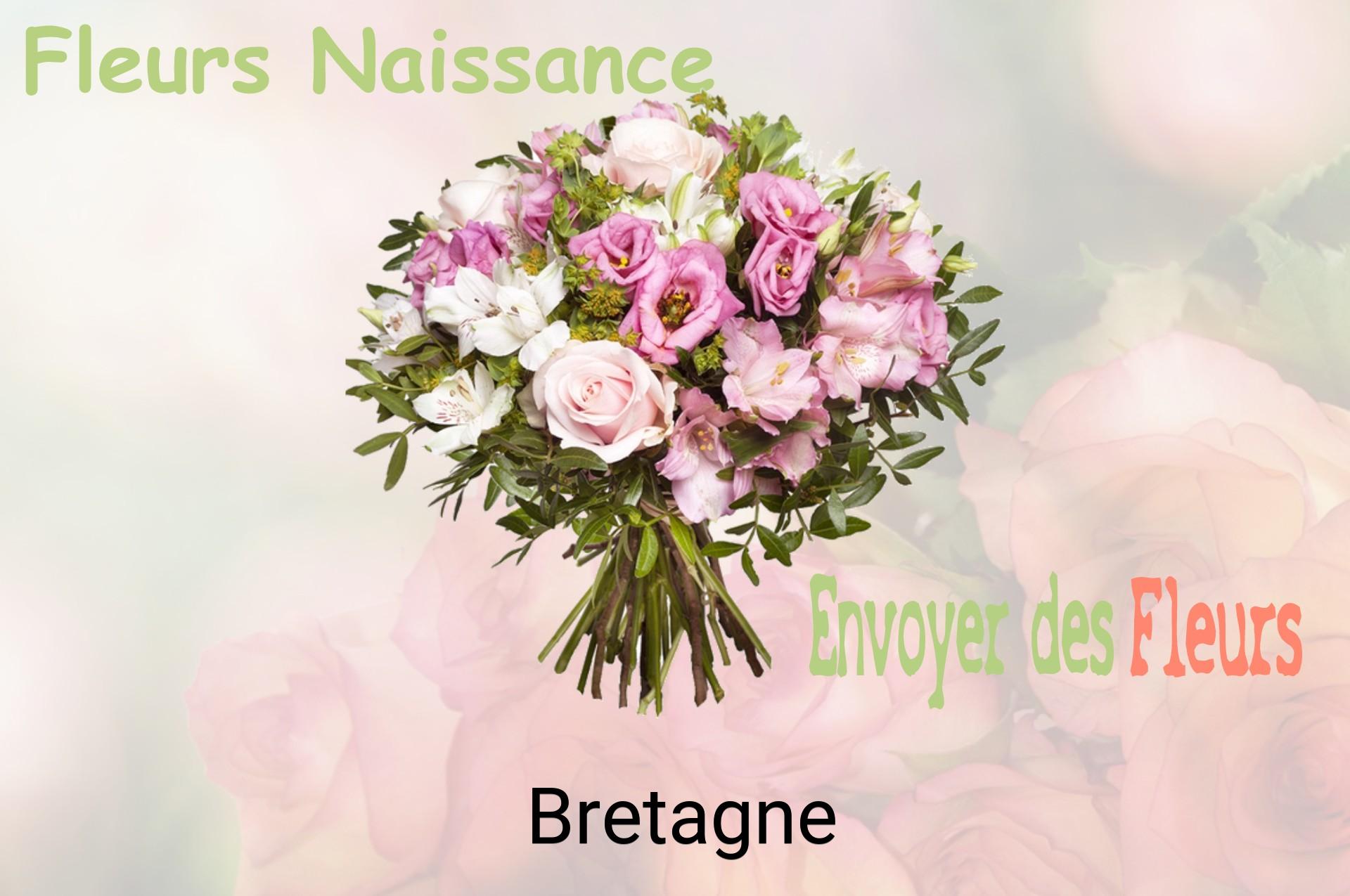 Bouquet de fleurs de naissance livré à Bretagne