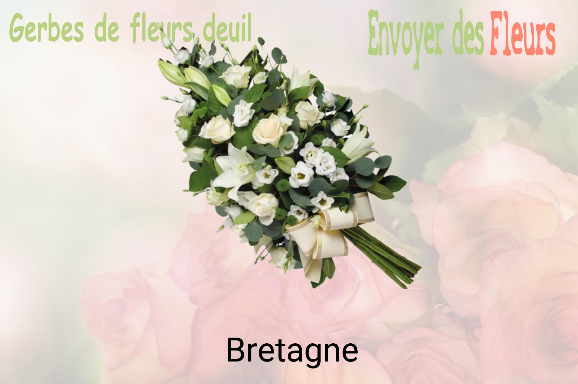 Gerbe de fleurs de deuil livrée à Bretagne